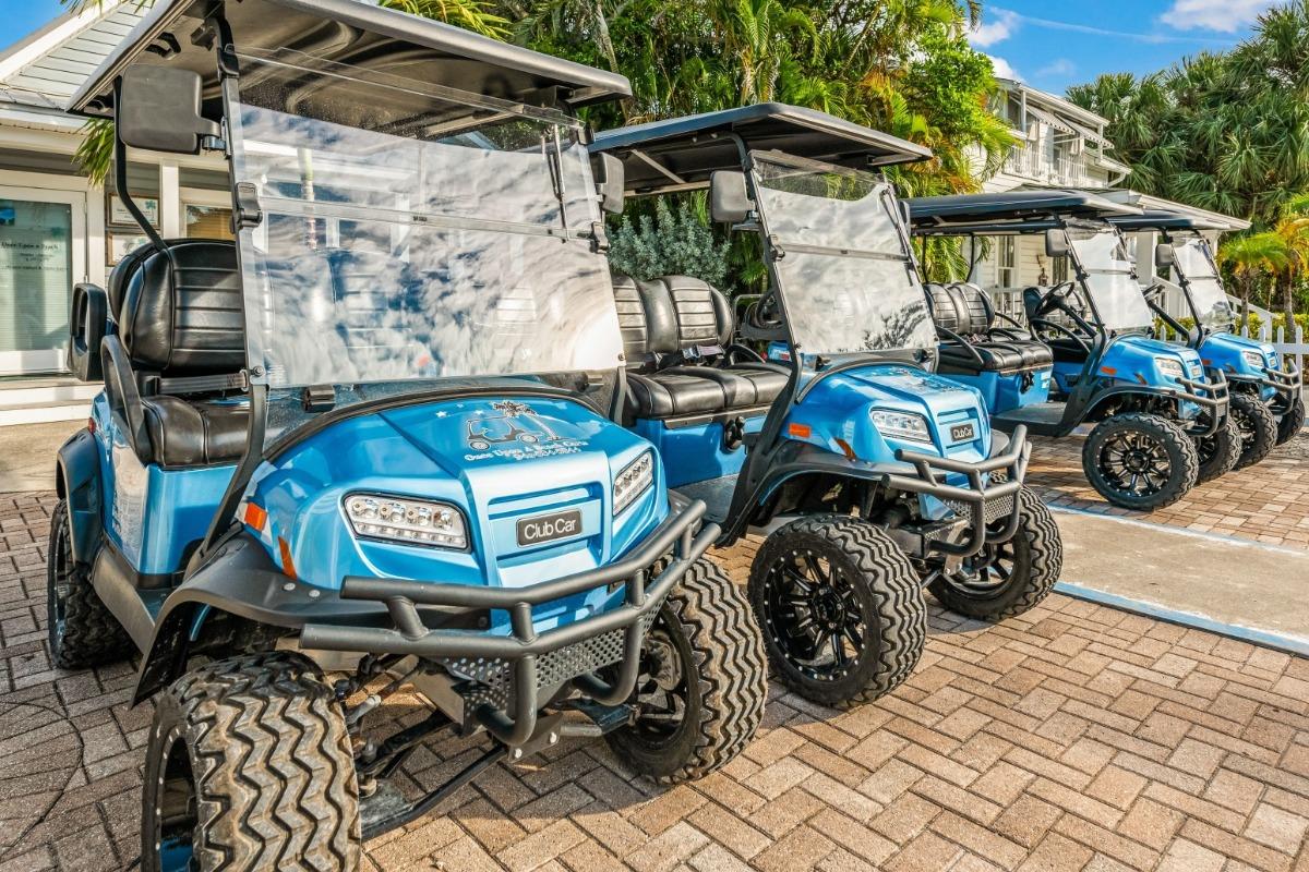 Golf Carts | Once Upon A Beach | Luxury Vacation Rentals | Anna Maria  Island, Florida